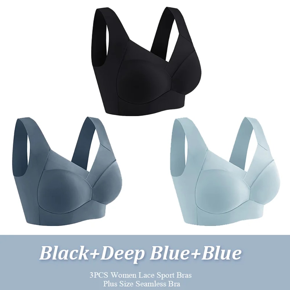 Seamless Lace Wireless Bra For Women Plus Size Bra Backless Bralette 11