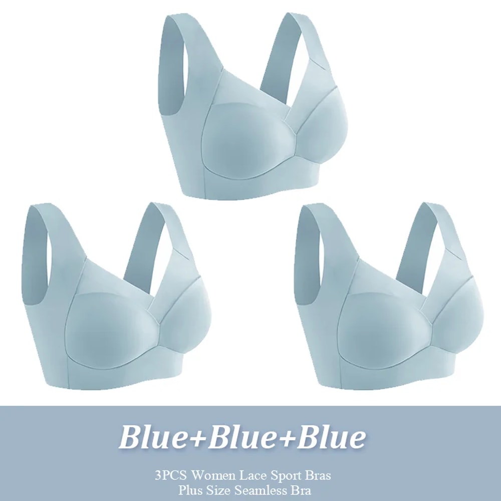 Seamless Lace Wireless Bra For Women Plus Size Bra Backless Bralette 15
