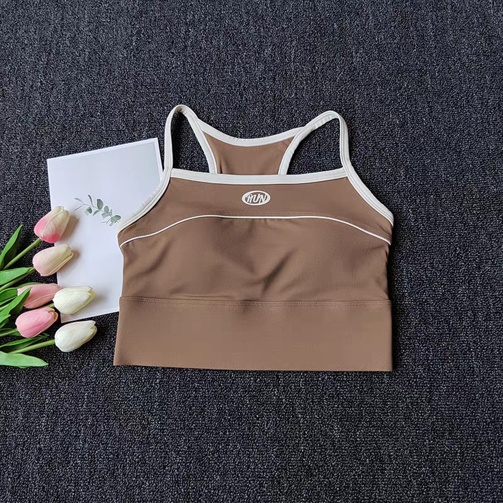 Womens Seamless Yoga Bra Crop Top Supportive Tube Sports Bralette For Workout Streetwear 6