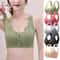 Plus Size Front Closure Lace Wireless Bra Comfortable Seamless Bralette 0