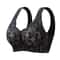 Plus Size Front Closure Lace Wireless Bra Comfortable Seamless Bralette 9