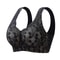 Plus Size Front Closure Lace Wireless Bra Comfortable Seamless Bralette 9