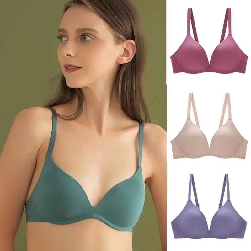 ComfortLift Seamless Wireless PushUp Bra For Women Breathable Everyday Support 0