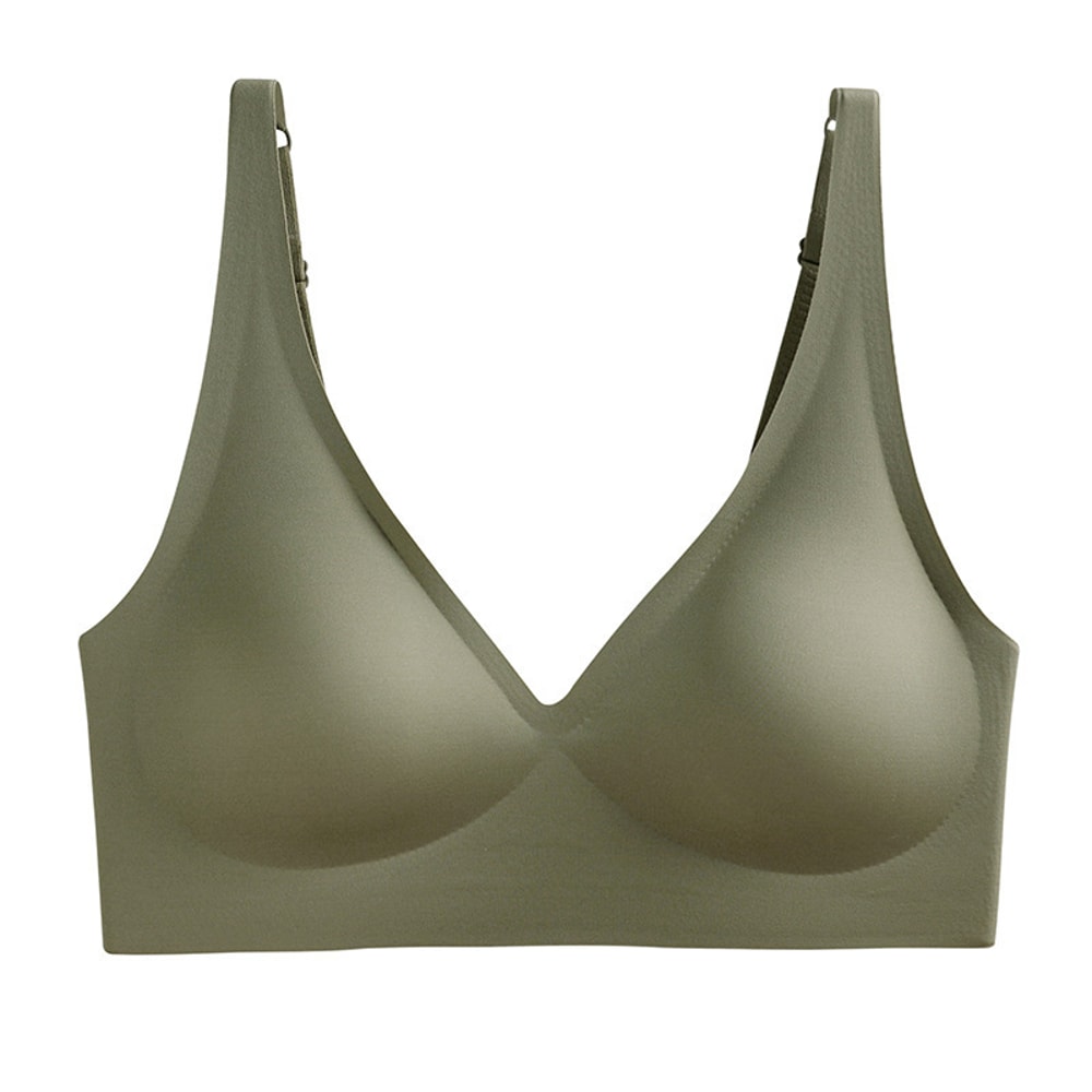 CloudLift Seamless PushUp Bra For Women Wireless VNeck Bralette With Removable Pads 3