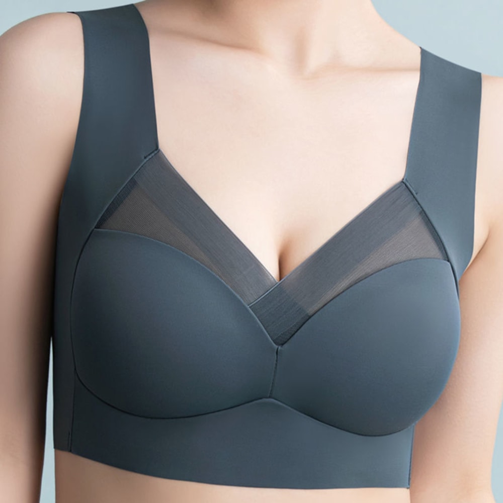Plus Size Wireless Seamless Lace Bra – Supportive Comfort & Gentle Lift