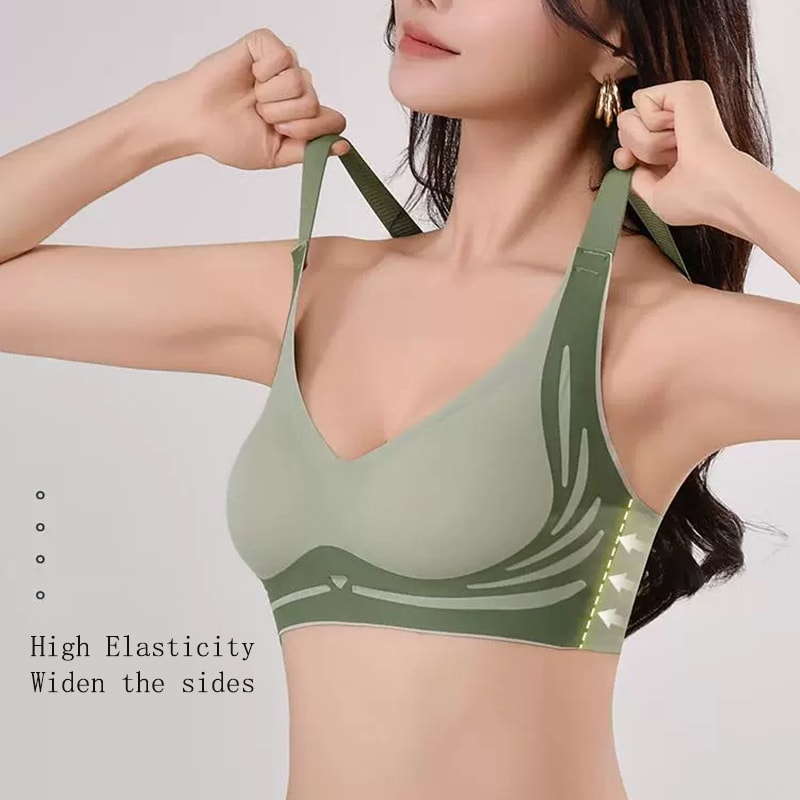 Seamless Wireless PushUp Bra For Women Soft Full Cup Bralette Plus Size 2