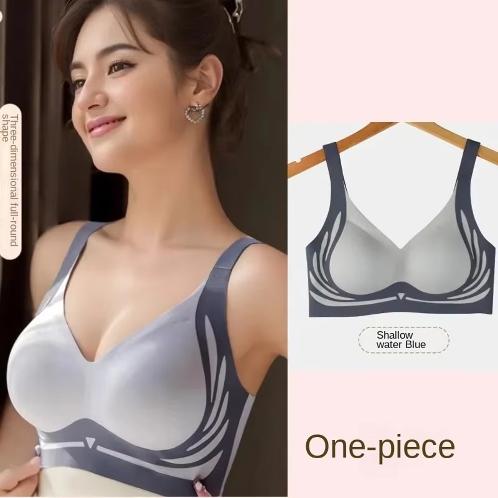 Seamless Wireless PushUp Bra For Women Soft Full Cup Bralette Plus Size 8