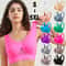 Plus Size Breathable Mesh Sports Bra – Seamless Wireless Crop Top