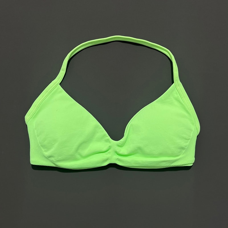 SculptFit Halter Sports Bra Crop Top Seamless Push Up Yoga Workout Tank 2