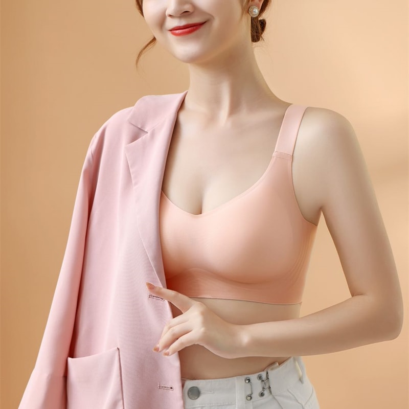 ComfortLift Seamless Wire-Free Push-Up Bra for Women with Soft Support & Adjustable Fit