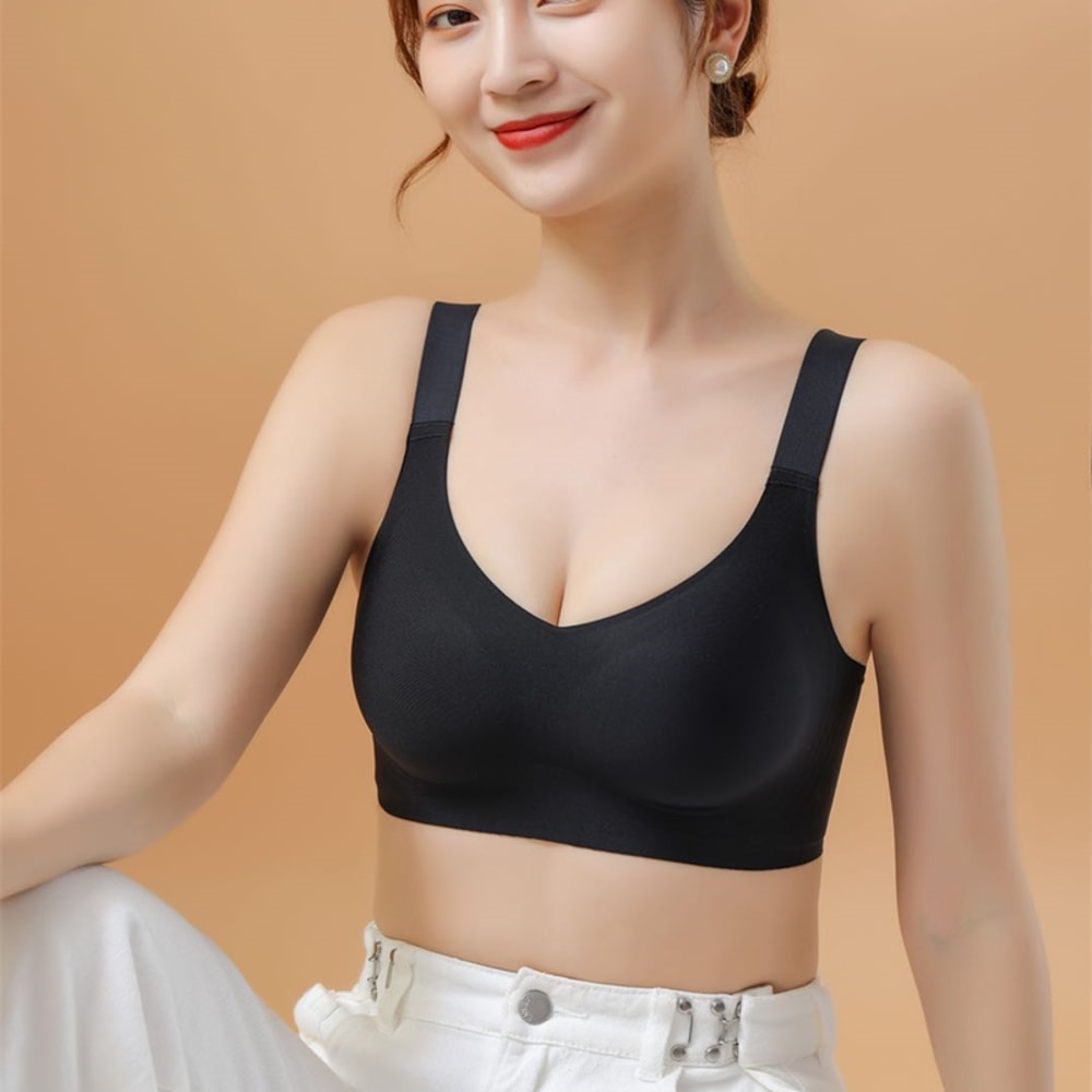 ComfortLift Seamless Wire-Free Push-Up Bra for Women with Soft Support & Adjustable Fit