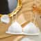 FrontClose Seamless Triangle Bralette For Small Busts Lightweight Wireless Bra 0
