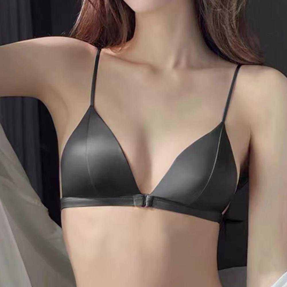 FrontClose Seamless Triangle Bralette For Small Busts Lightweight Wireless Bra 2