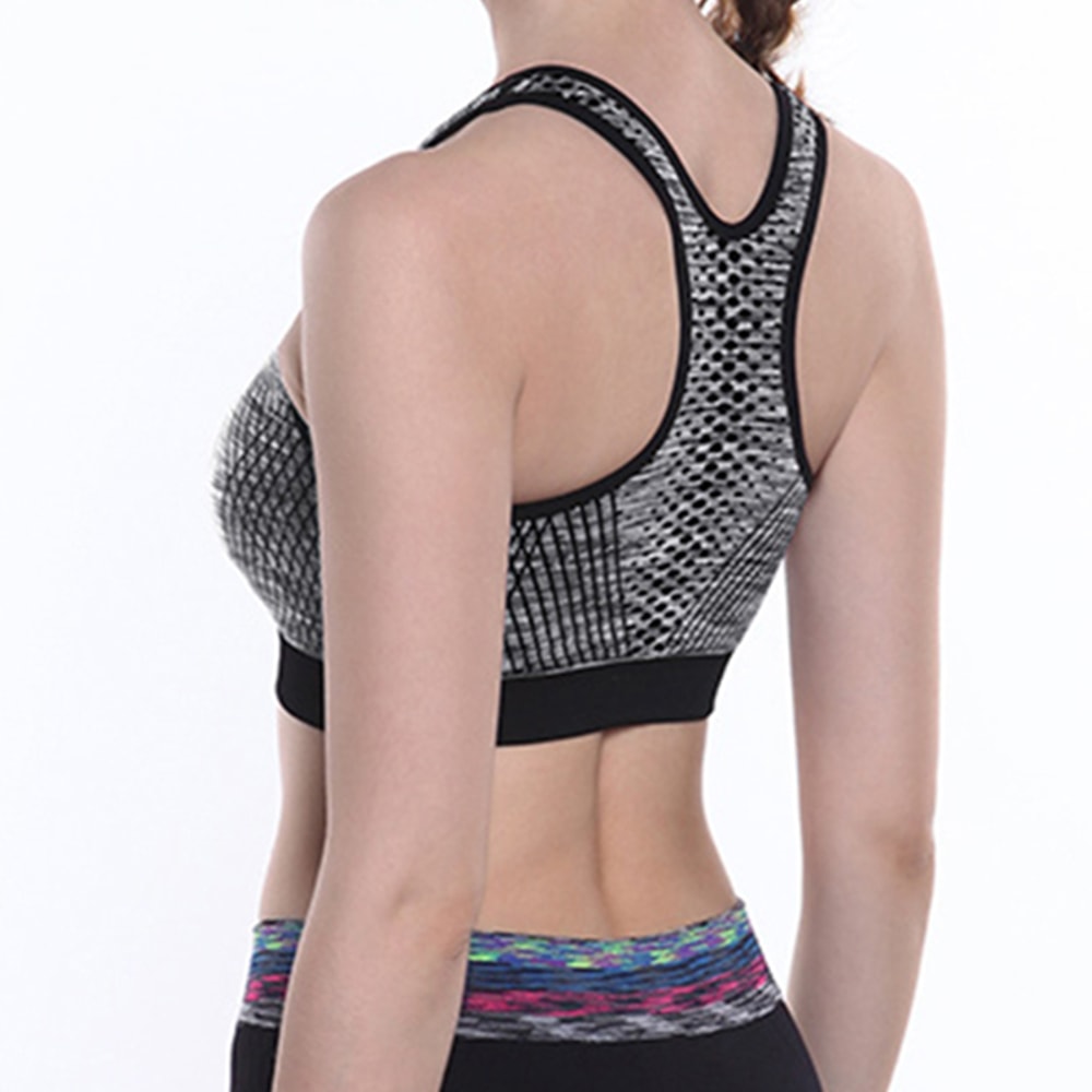 Breathable Padded Sports Bra For Women Shockproof Gym Running Support 2