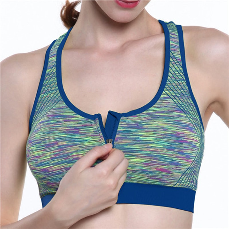 Breathable Padded Sports Bra For Women Shockproof Gym Running Support 8