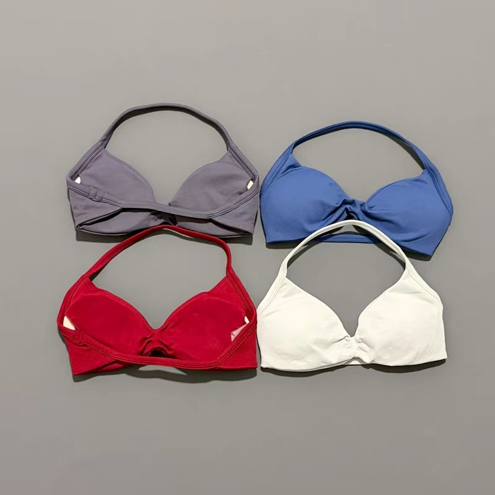 FlexLift Strappy Sports Bra Tank For Women High Support Seamless Workout Top 1