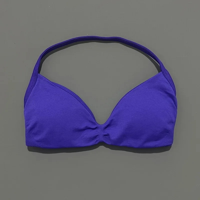 FlexLift Strappy Sports Bra Tank For Women High Support Seamless Workout Top 7