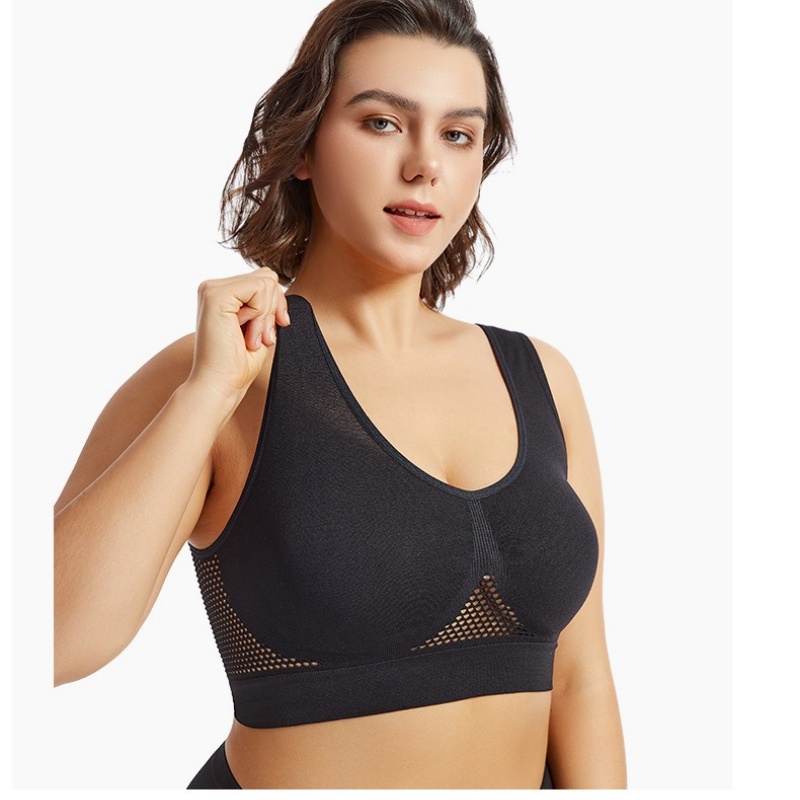Seamless Push-Up Bra for Women – Plus Size Comfort Sports Crop Top