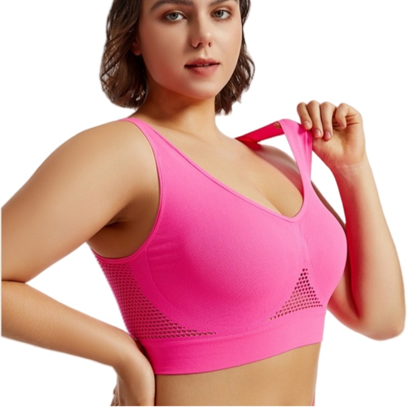 Seamless Push-Up Bra for Women – Plus Size Comfort Sports Crop Top