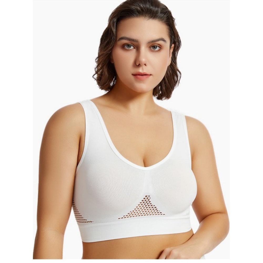 Seamless Push-Up Bra for Women – Plus Size Comfort Sports Crop Top