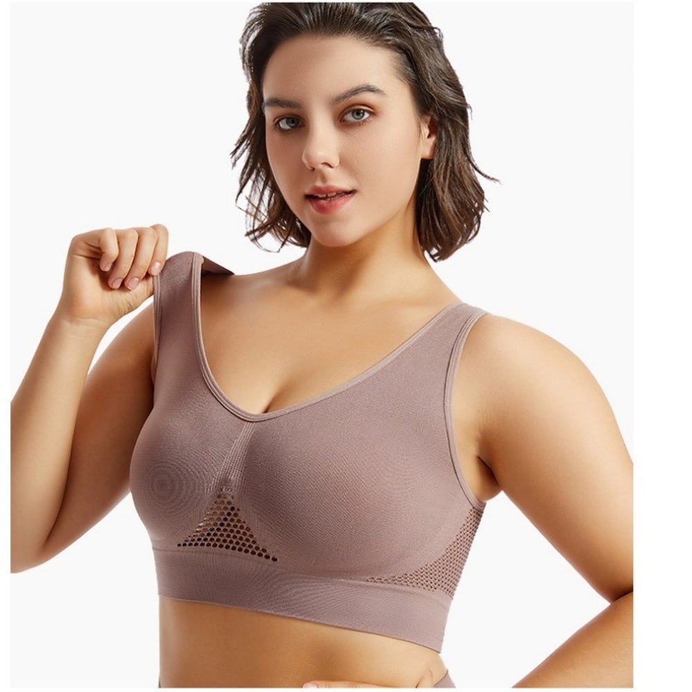 Seamless Push-Up Bra for Women – Plus Size Comfort Sports Crop Top