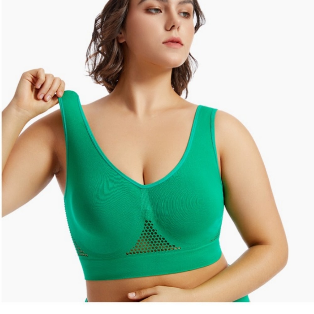 Seamless Push-Up Bra for Women – Plus Size Comfort Sports Crop Top