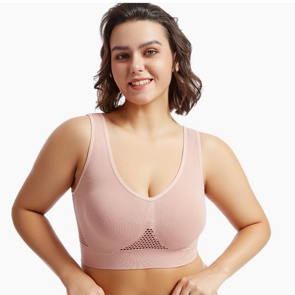 Seamless Push-Up Bra for Women – Plus Size Comfort Sports Crop Top