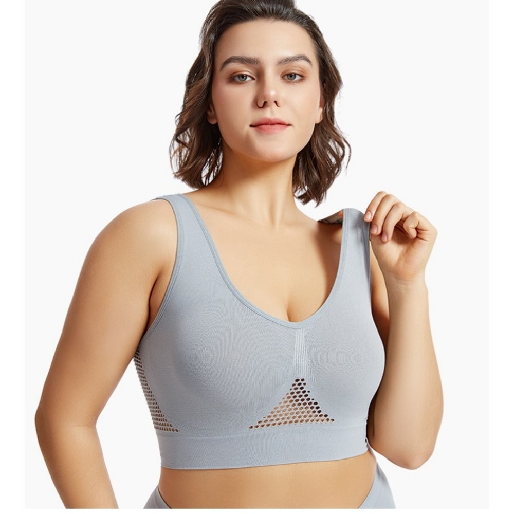 Seamless Push-Up Bra for Women – Plus Size Comfort Sports Crop Top
