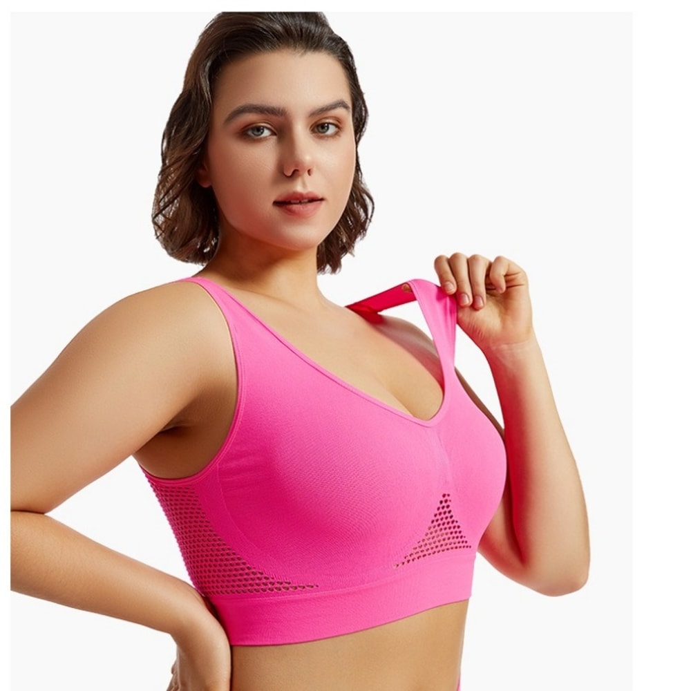 Seamless Push-Up Bra for Women – Plus Size Comfort Sports Crop Top