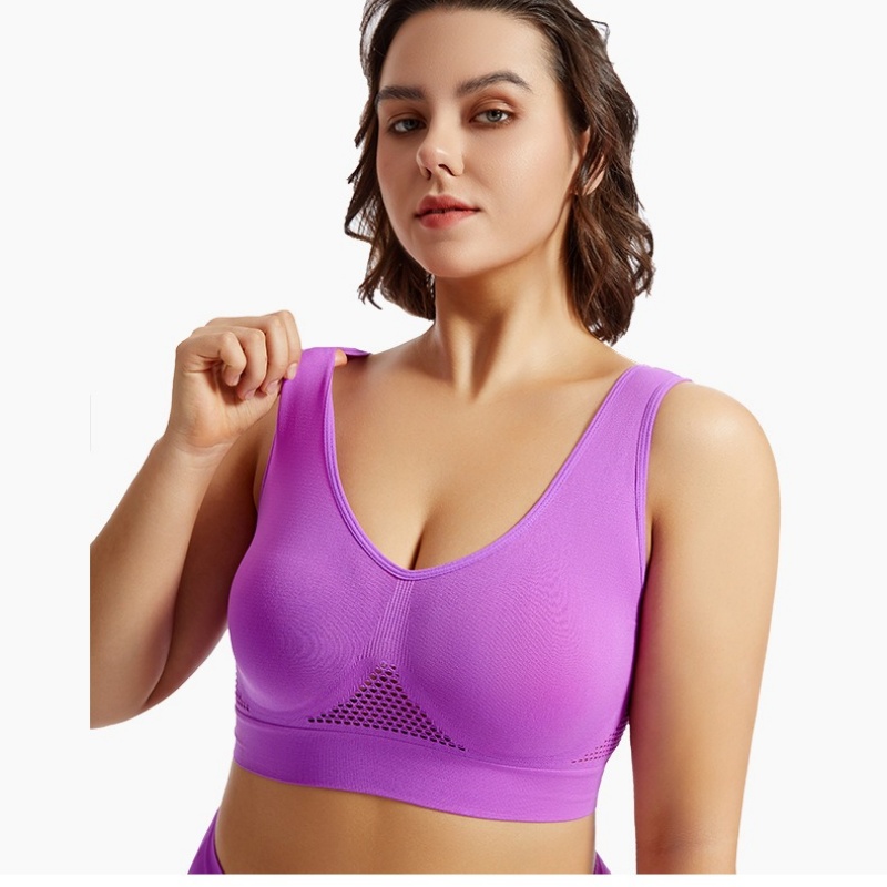 Seamless Push-Up Bra for Women – Plus Size Comfort Sports Crop Top