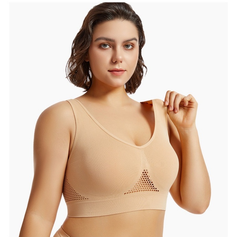 Seamless Push-Up Bra for Women – Plus Size Comfort Sports Crop Top