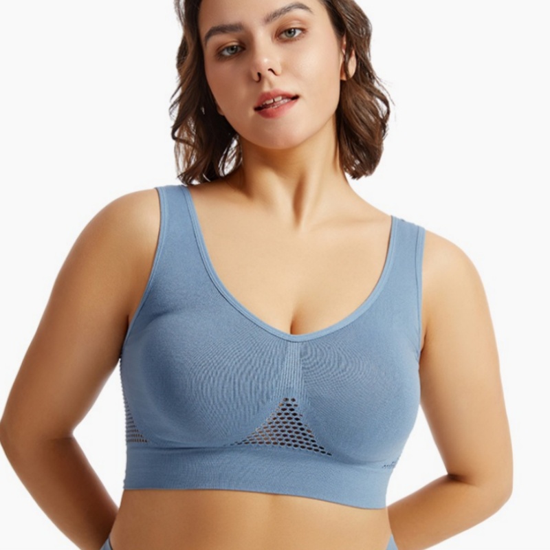 Seamless Push-Up Bra for Women – Plus Size Comfort Sports Crop Top