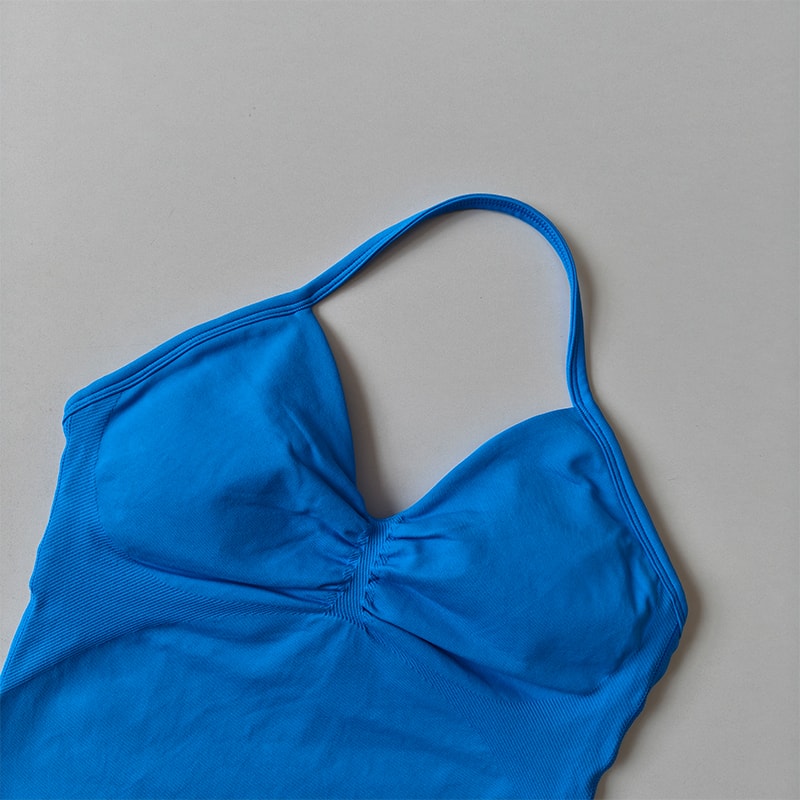 FlexLift Seamless Backless Yoga Tank with Built-In Bra