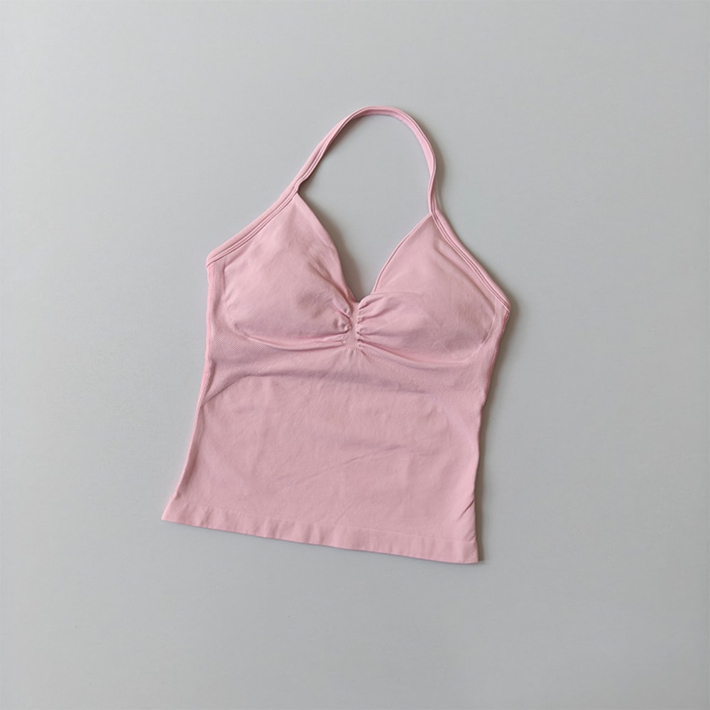 FlexLift Seamless Backless Yoga Tank with Built-In Bra