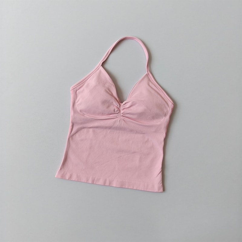 FlexLift Seamless Backless Yoga Tank with Built-In Bra