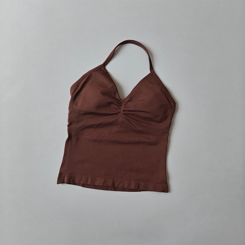 FlexLift Seamless Backless Yoga Tank with Built-In Bra