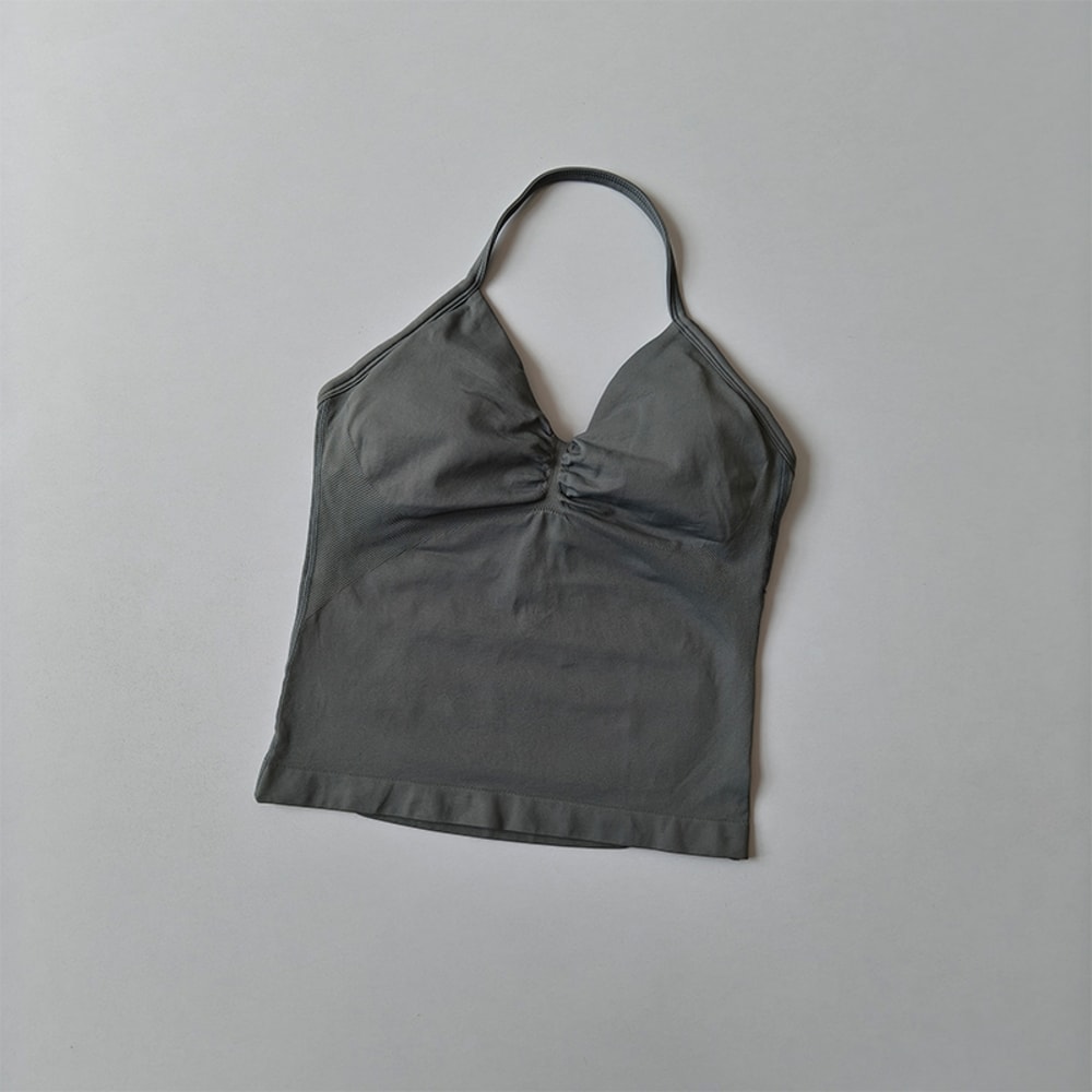 FlexLift Seamless Backless Yoga Tank with Built-In Bra