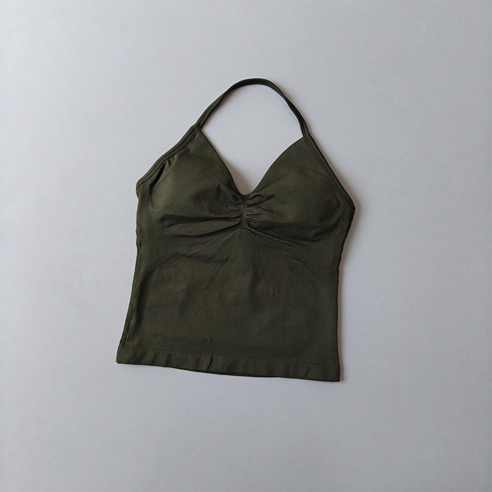 FlexLift Seamless Backless Yoga Tank with Built-In Bra