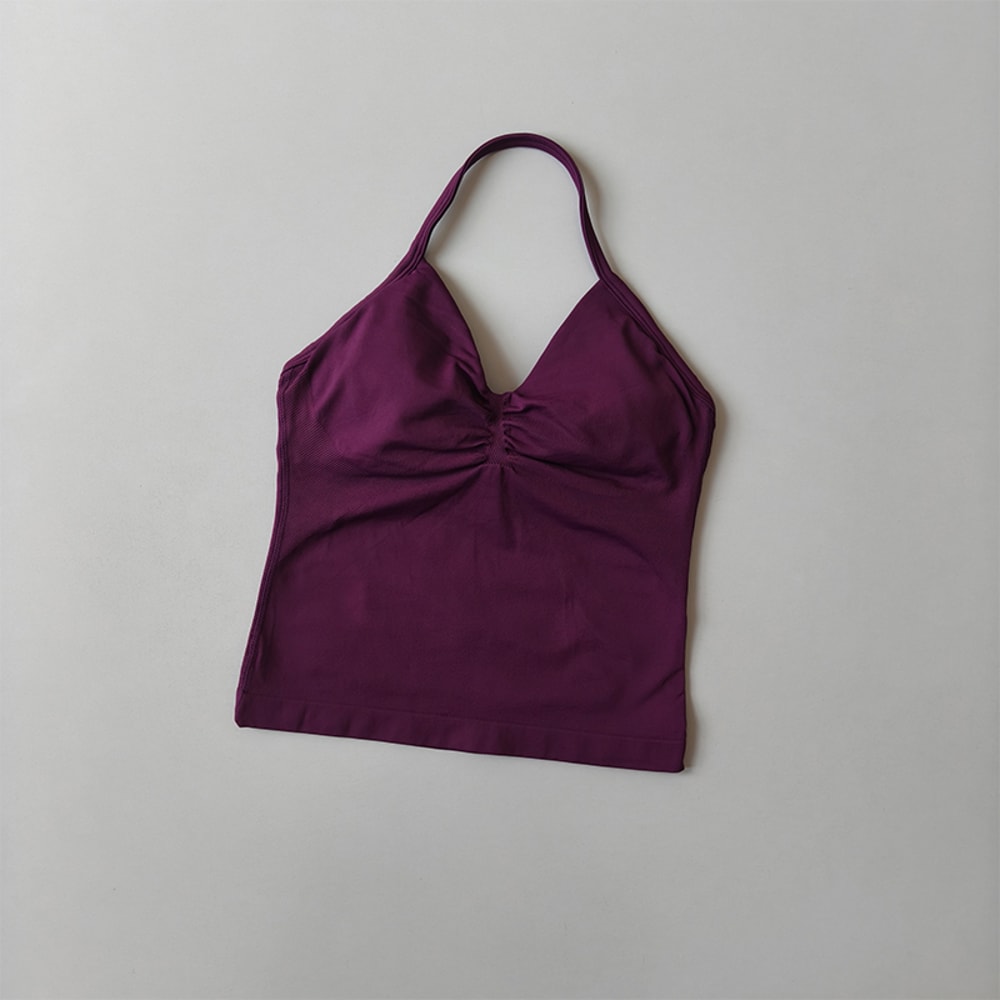 FlexLift Seamless Backless Yoga Tank with Built-In Bra