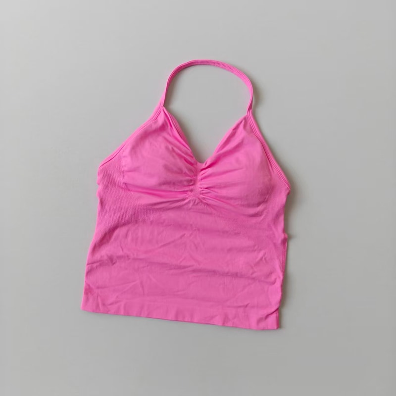 FlexLift Seamless Backless Yoga Tank with Built-In Bra