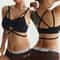 Leopard Seamless Cross Back Sports Bra for Women Push Up Yoga & Workout Crop Top
