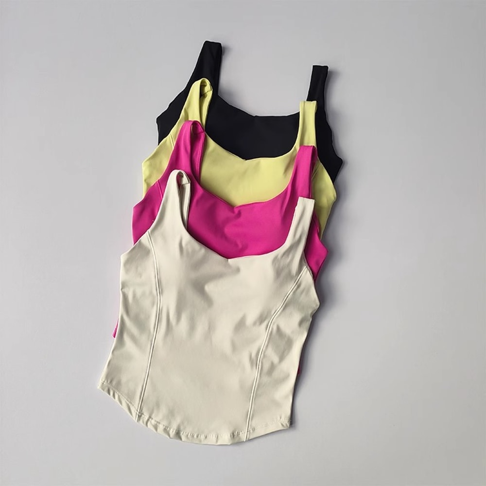 Summer SlimFit Womens Sports Vest Quick Dry Workout Tank Yoga Running Top 1