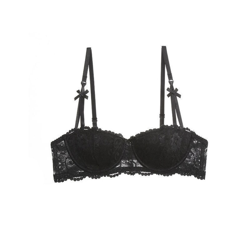 Lace Deep V Push Up Bra With Anti Sag Support For Women 0