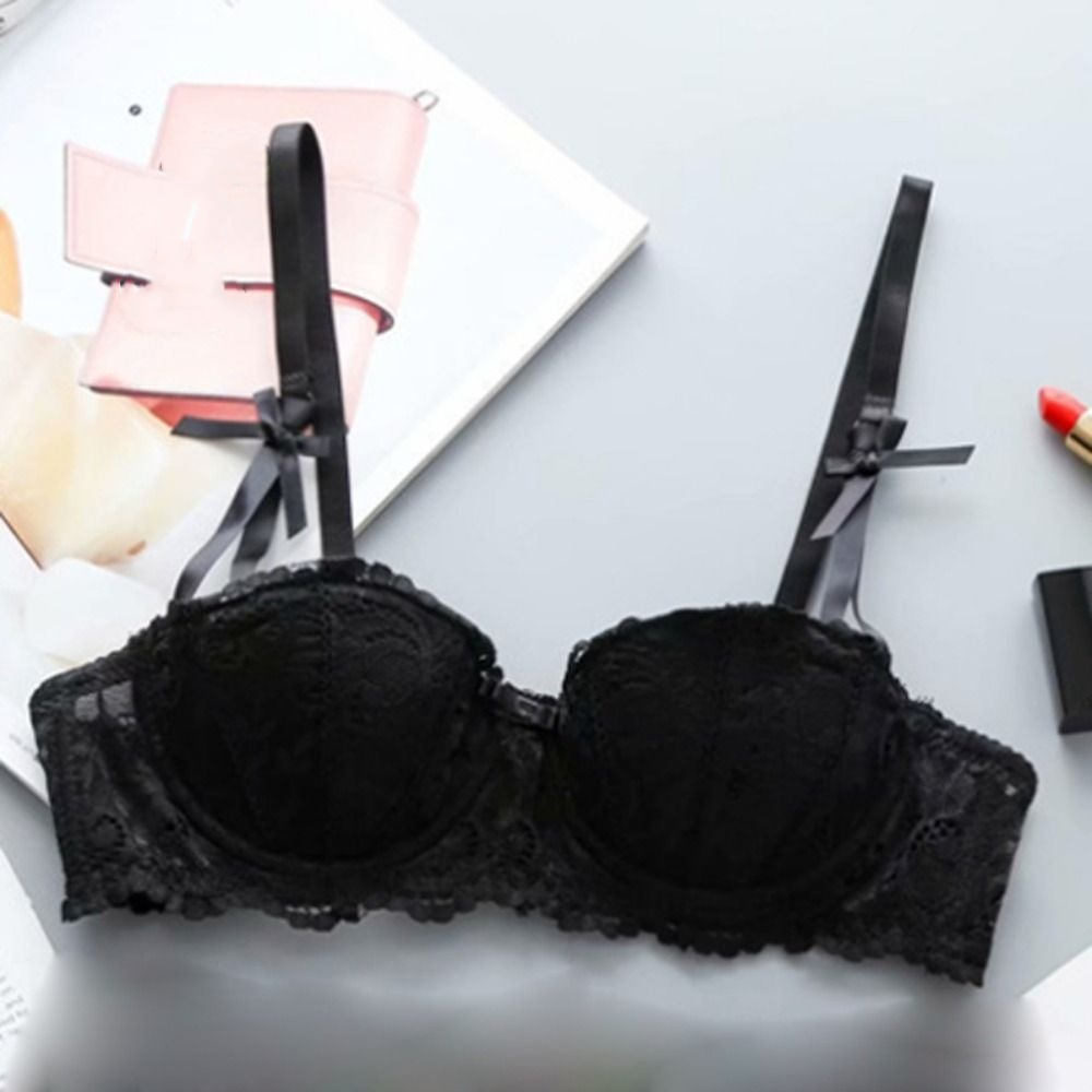 Lace Deep V Push Up Bra With Anti Sag Support For Women 1