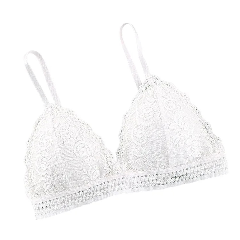 Elegant Floral Lace Bralette Push Up Bra – Sexy Deep V Womens Lingerie