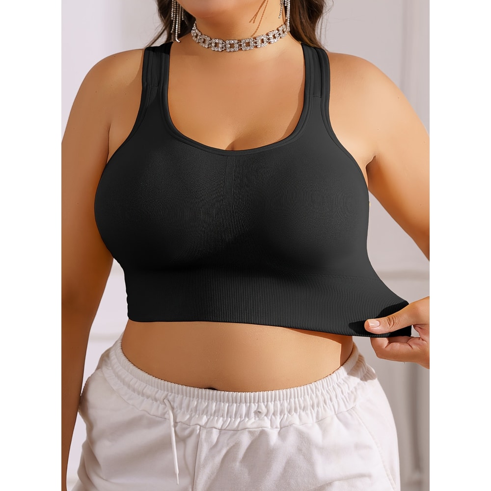 ComfortFlex Seamless Wireless Sports Bra Supportive Plus Size Bralette 3