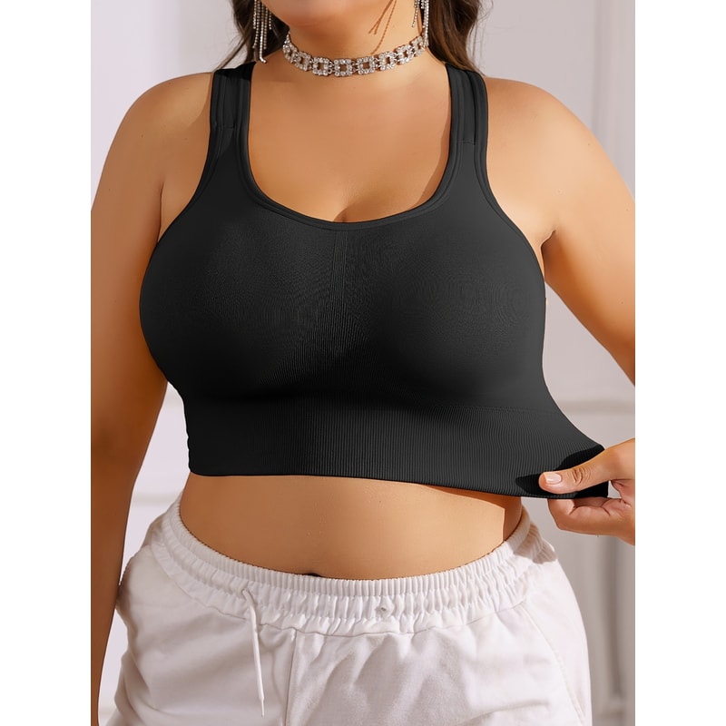 ComfortFlex Seamless Wireless Sports Bra Supportive Plus Size Bralette 3
