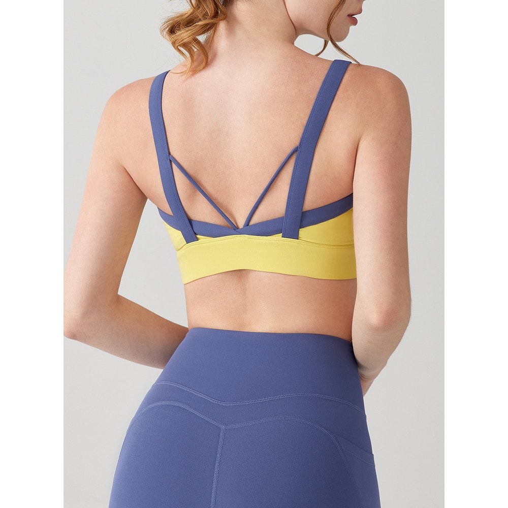Performance Open Back Sports Bra Crop Top Supportive Yoga Gym Bra 1