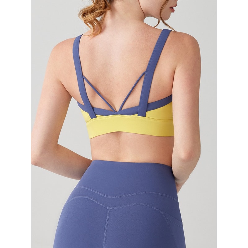 Performance Open Back Sports Bra Crop Top Supportive Yoga Gym Bra 1