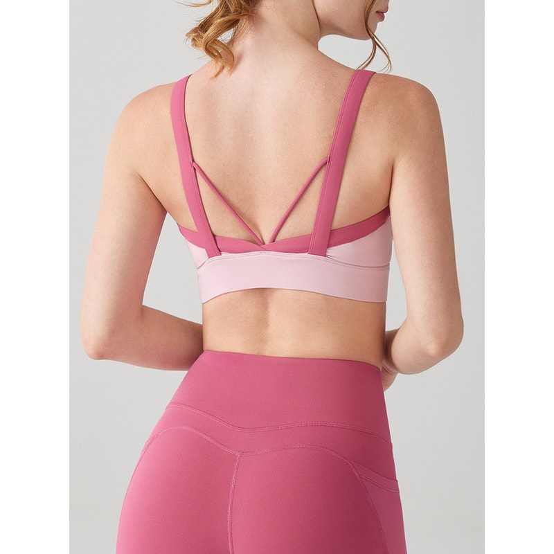 Performance Open Back Sports Bra Crop Top Supportive Yoga Gym Bra 3